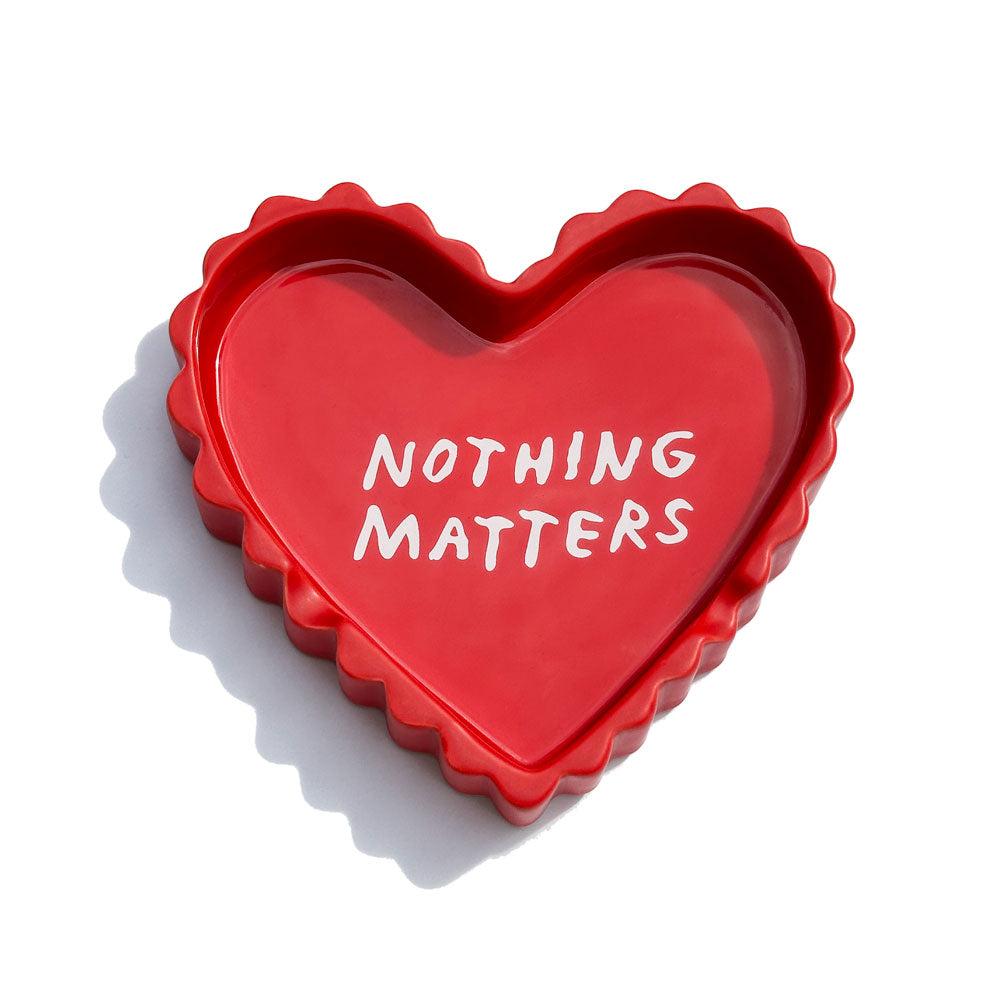 Nothing matters heart shaped ashtray soap dish