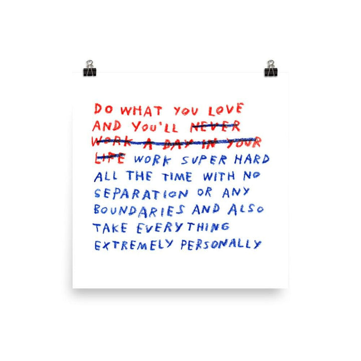 Work/Life Balance Print – 12×12 No Cussing by ADAMJK®