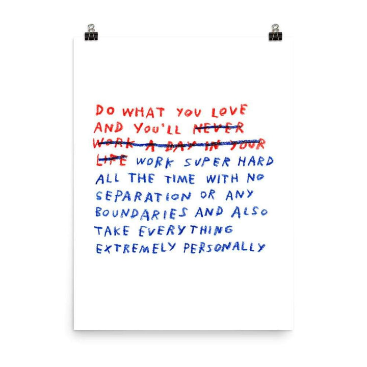 Work/Life Balance Print – 18×24 No Cussing by ADAMJK®