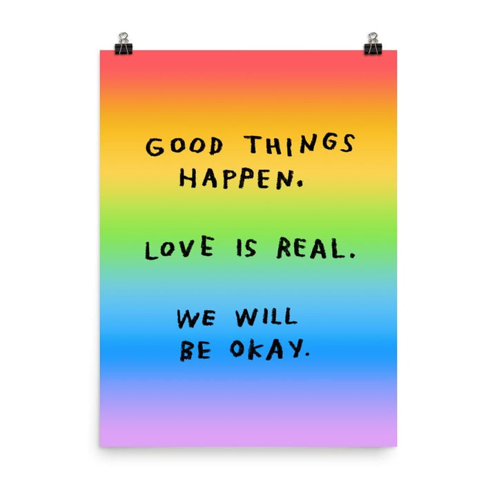 Good Things Happen Print – 18x24 Rainbow by ADAMJK®