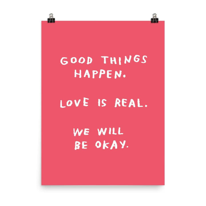 Good Things Happen Print – 18x24 Red by ADAMJK®