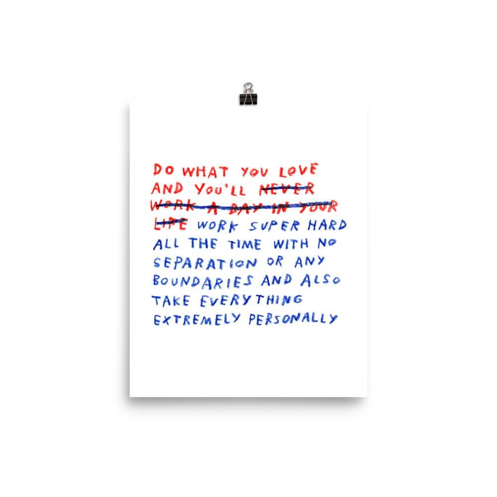 Work/Life Balance Print – 8×10 No Cussing by ADAMJK®