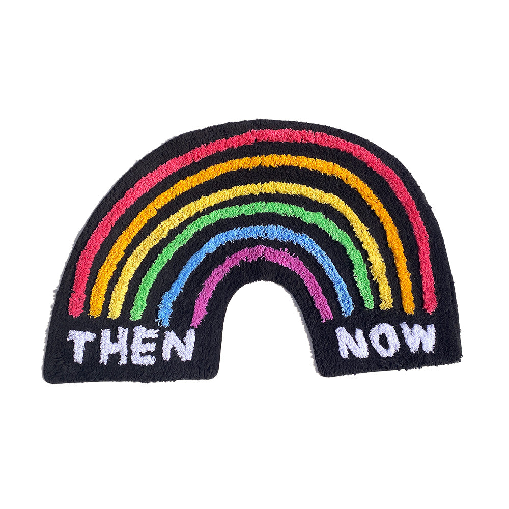 Photo of Then & Now Floor Rug Mat by Adam JK for Third Drawer Down @AdamJK Adam J. Kurtz